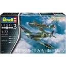 Image 1 of Revell Spitfire Mk V Bf109G-10 1:72 (03710)