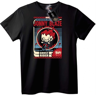 NOONEBRAND Тениска Marvel Ghost Rider Johnny Blaze - M, Black