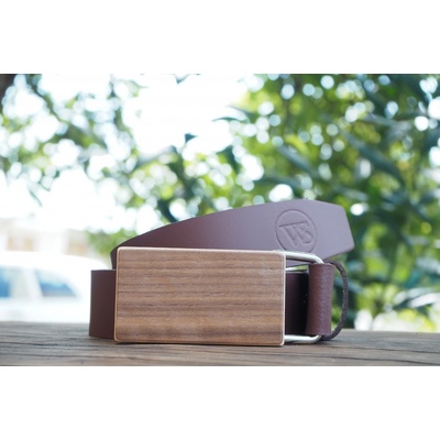 Wood Style opasek Hranatý Ořech americký Hnědá