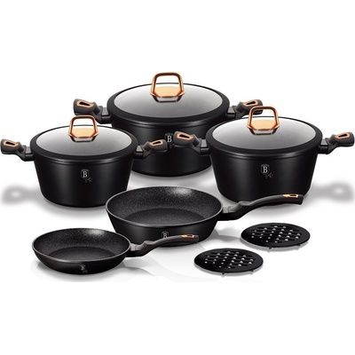 BerlingerHaus BH-1645 Black Rose Collection sada hrncov 10ks