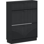 vidaXL Шкаф за обувки HOORN 78 x 24 x 100 см Инженерна дървесина Черно (897316)