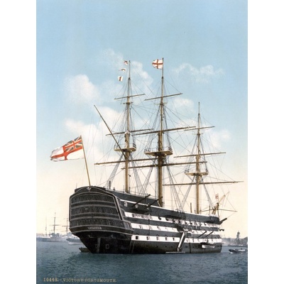 Grafika HMS Victory in Portsmouth 1900 2000 dílků