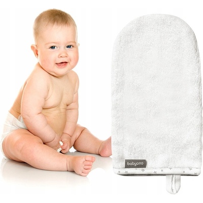 BabyOno handrička na umývanie froté biela