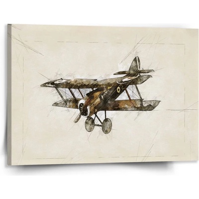 Sablio Obraz Historický dvojplošník Vintage - 150x110 cm