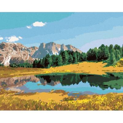 Zuty Malování podle čísel LES HORY A JEZERO
