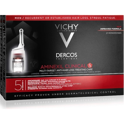 Vichy Dercos Men Aminexil Clinical 5 vlasová kúra proti vypadávaniu vlasov 21x6 ml