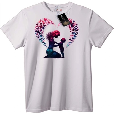 NOONEBRAND Тениска Майка и Дете Сърце - XS, White