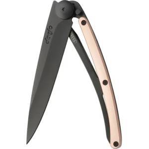 DEEJO 1gm012 gold black / Ултралеко джобно ножче с позлатена дръжка (1gm012)