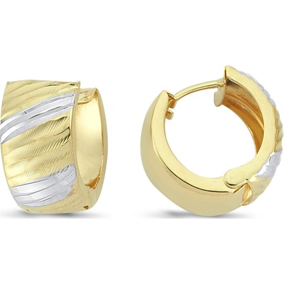 Lillian Vassago zlaté náušnice kombinované v tvare krúžku LLV66-GER153