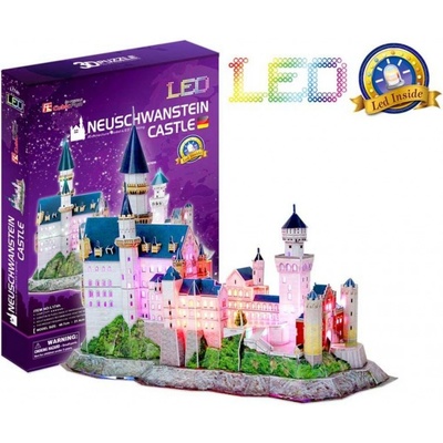 CubicFun 3D puzzle svítící Zámek Neuschwanstein 128 ks