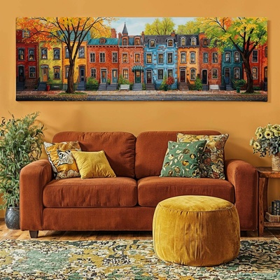 Obraz na plátně - Nadcházející podzim v Dorchestru FeelHappy.cz Velikost obrazu (šířka x výška): 120 x 40 cm