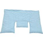 TORF Възглавница за врата с пшенично зърно, светло синьо-бял каре, 40 x 25 см
