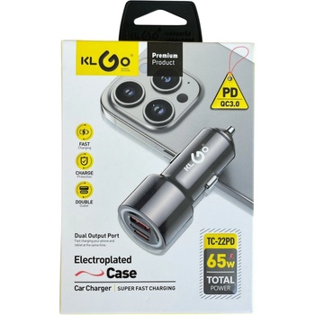 KLGO Зарядно за кола klgo tc-22pd 65w 12 / 24v (3174)