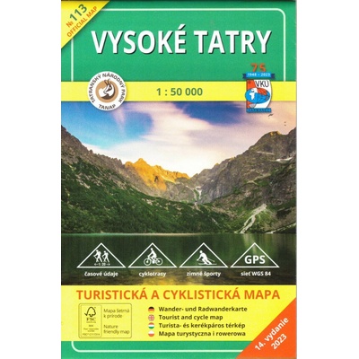 VKÚ 113 Vysoké Tatry 1:50 000 turistická mapa