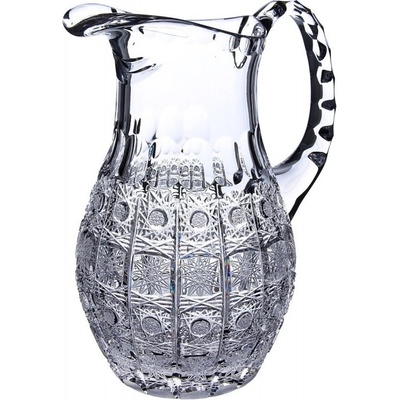 Bohemia Crystal Broušený skleněný džbán s uchem Bohemia Crystal 31185/1300ml Brus Klasik