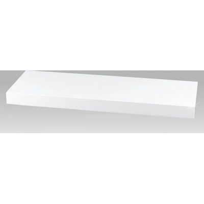 Autronic Polička nástěnná 60 cm, MDF, barva bílý vysoký lesk P-001 WT