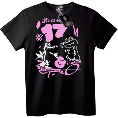 NOONEBRAND Тениска 17 и Любов Карикатура - 4XL, White