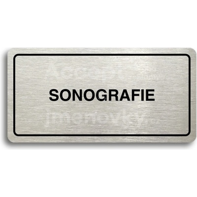 ACCEPT Piktogram SONOGRAFIE - stříbrná tabulka - černý tisk