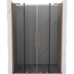 Mexen Velar L Duo плъзгащи се душ врати 150 см, графит, четкана мед - 871-150-003-42-65 (871-150-003-42-65)