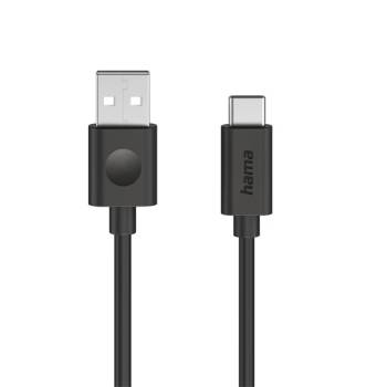 Hama 86447, КАБЕЛ ЗА ДАННИ usb 2.0 usb-a/type-c (60w) 1, 2m, ЧЕРЕН 00086447 (00086447)