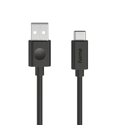 Hama 86447, КАБЕЛ ЗА ДАННИ usb 2.0 usb-a/type-c (60w) 1, 2m, ЧЕРЕН 00086447 (00086447)
