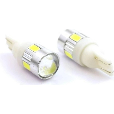 Interlook Auto LED žárovka W5W T10 6 SMD 5630 s čočkou