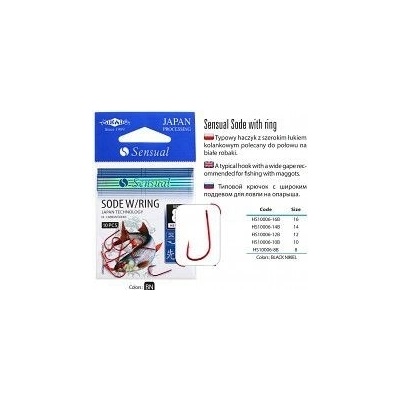 MIKADO HOOK SENSUAL SODE W/RING RED vel.16 10 ks