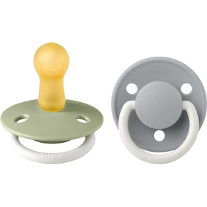 BIBS Залъгалки Bibs - De Lux, Sage Glow/Cloud Glow, светещи, каучук, 6-18 м, 2 броя (190217) - baby
