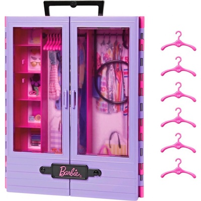 Mattel Barbie Fashionistas Šatní skříň fialová