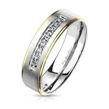 Spikes USA OPR0109 Pánský ocelový prsten se zirkony OPR0109 6