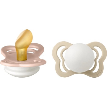 BIBS Couture Glow Natural Rubber Size 1: 0+ months биберон Blush / Vanilla 2 бр