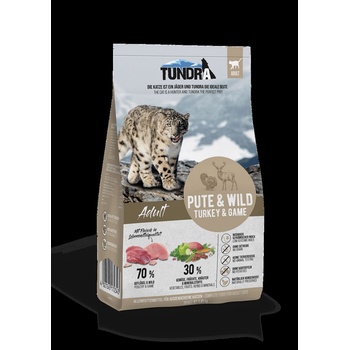 TUNDRA Cat Dry Adult Turkey and Game - Премиум пълноценна суха храна за израснали котки, без зърно, със пуешко и дивеч 1.45 кг