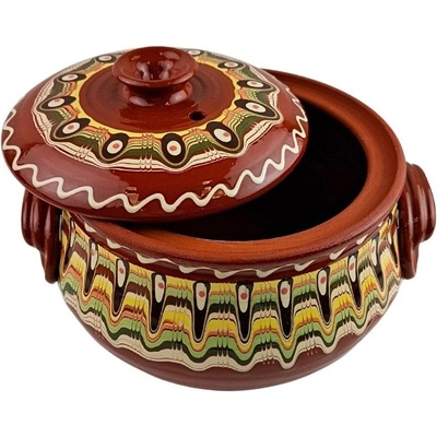 Глинена тенджера с троянска шарка 3 литра (5364)