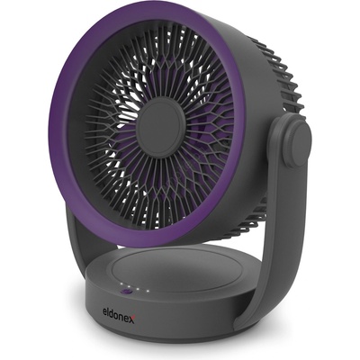 Eldonex ESF-1010-GY - Преносим вентилатор 9W/5V, 4000 mAh, сив (TD0144)