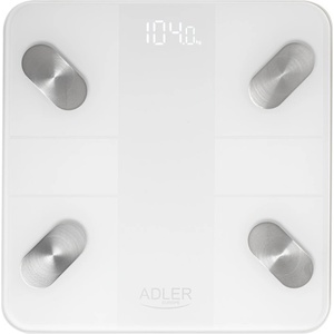 Adler Кантар Adler AD 8186, SMART Tuya, До 180 кг, LED дисплей, 3 x ААА, Бял (999AD8186W) - topmarket