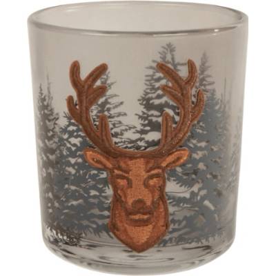 Textilomanie Svietnik na čajové sviečky FOREST DEER 8 cm