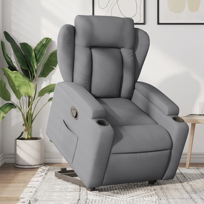 vidaXL 11461.3203978 Zvedací polohovací světle šedé textil