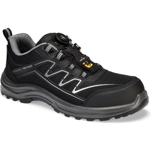 Portwest ft32 / Ниски обувки с boa закопчаване s1ps, esd - черно/сиво 39 (ft32bkg39)