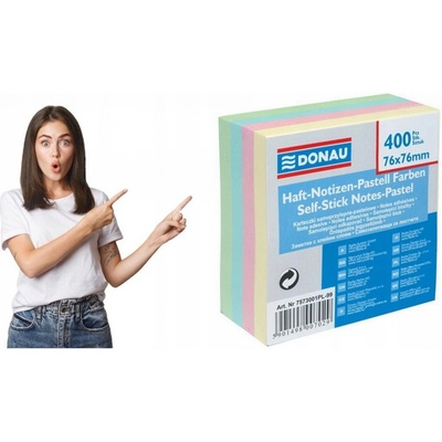 Bloček Donau pastelové farby 76x76mm