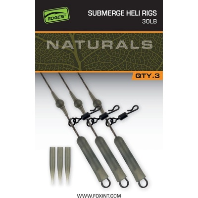 Fox Montáž Naturals Submerged Heli Rigs Leaders 75 cm 30 lb 3 ks – Zboží Mobilmania