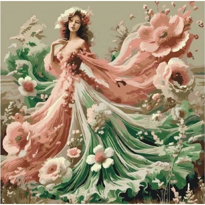 MALUJEŠ KVĚTINOVÁ ELEGANCE Rozměr 50 x 50 cm Rámování vypnuté plátno na rám