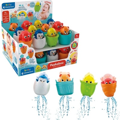 CLEMENTONI BABY Peekaboo Vodní kamaráti: Vykukujúci krab