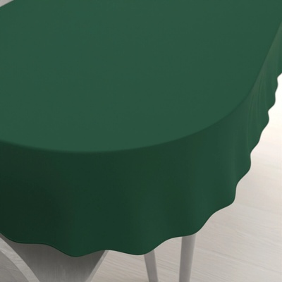 Biante Oválny bavlnený saténový obrus ST-014 Zelený 50x100 cm
