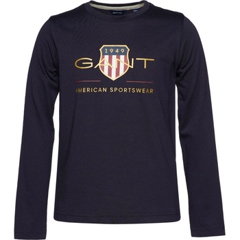 Gant D1. Archive Shield Ls T-shirt modrá
