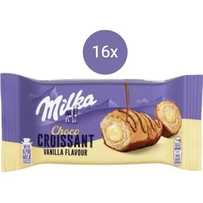 Milka croissaint choco vanilla flavour 16 x 50 g