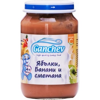 Ганчев пюре десерт ябълки и банани със сметана - 190 г
