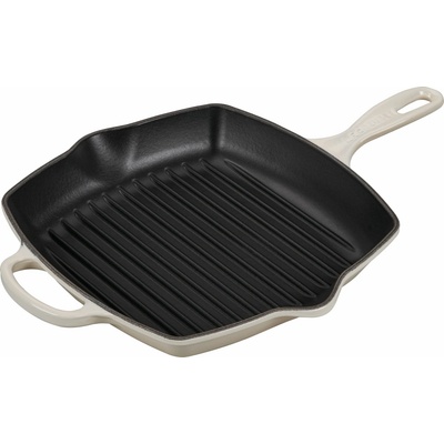 Le Creuset 20183267160422 Grilovacia panvica Signature štvorcová 26 cm béžová