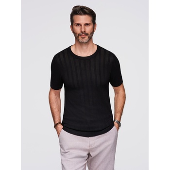 Ombre Clothing Мъжки суитшърт с кръгло деколте и къси ръкави - черен Ombre Clothing | Cheren | МЪЖЕ | S