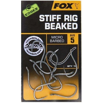 Fox Edges Stiff Rig Beaked Hooks 10 ks vel.6B Barbless