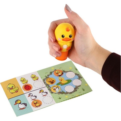 Teddies Samolepková pečiatka kačica s nálnami